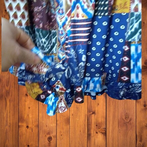 Vava by Joy Han Women's Small Strapless Gather Waist Romper Boho Peasant Hippie - Picture 4 of 5